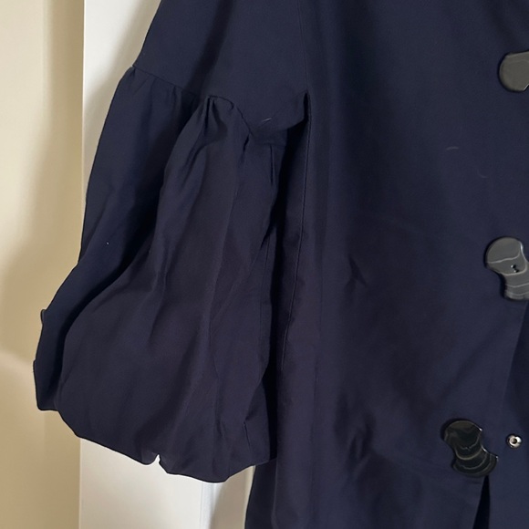 Women's Crop Navy Bubble sleeve top - Picture 3 of 3